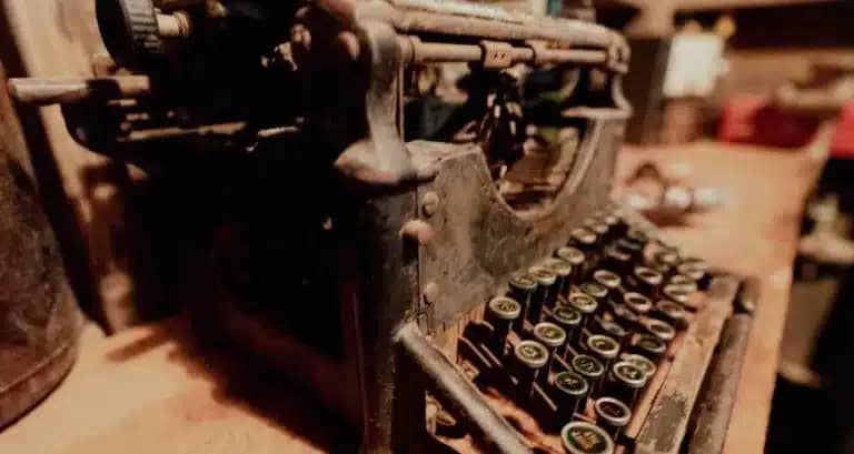 Old typewriter used to overcoming writer's block